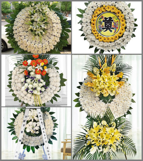 山东莱芜莱城区茶业口镇阁老村花圈速递